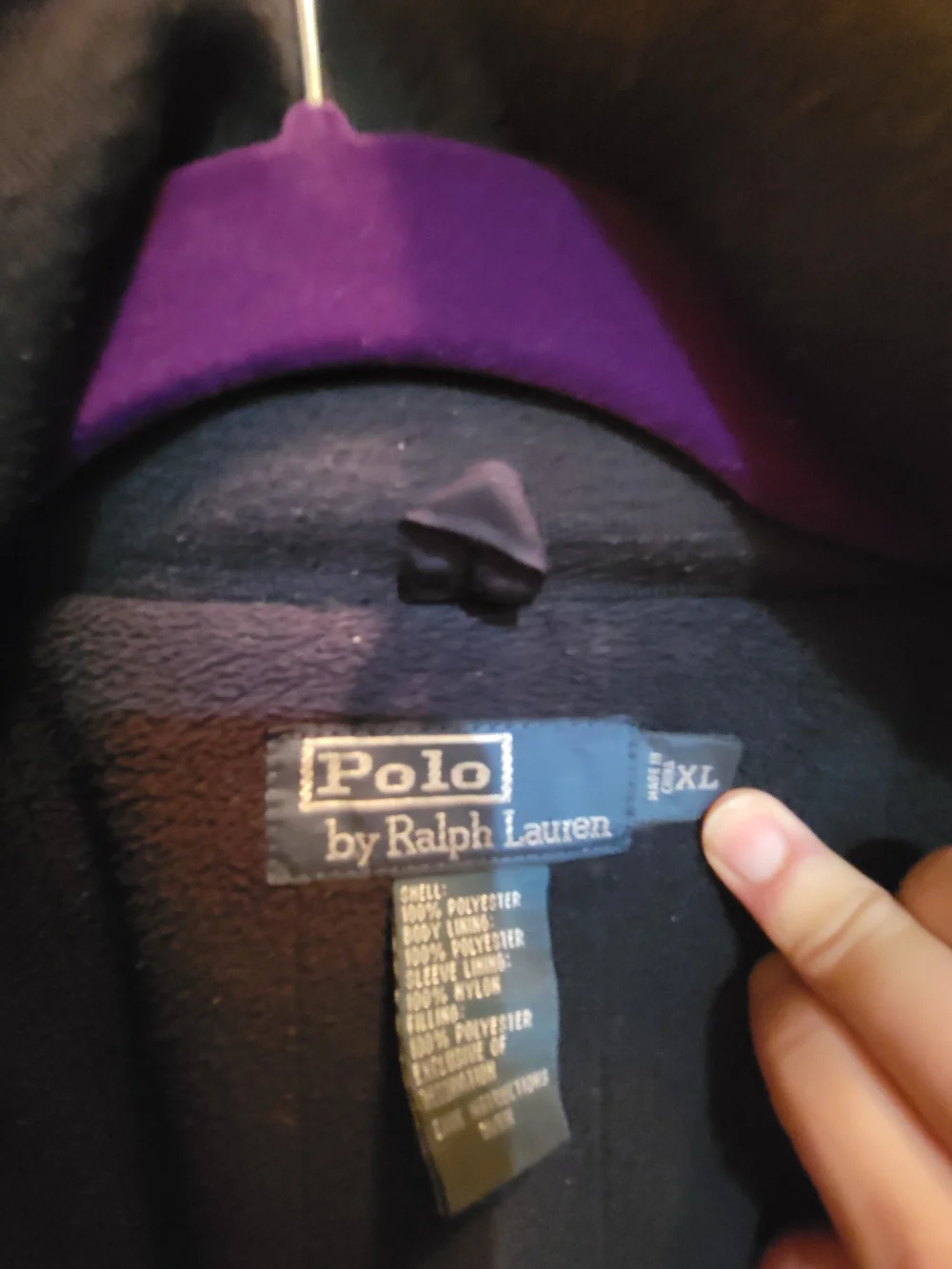 Polo by Ralph Lauren Navy Jacket with Red Pony Embroidery